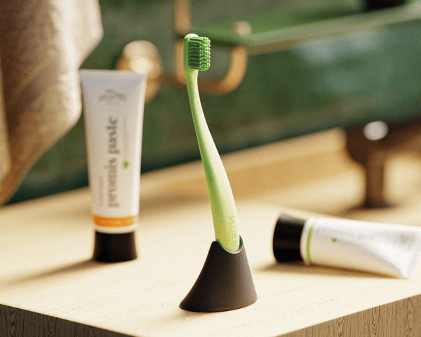 ökologische Zahnbürste mit weichen Borsten tägliche Mundhygiene professionelles Zahnreinigungsset